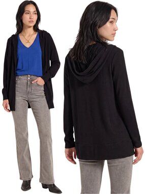 SEAS Seventy Eight And Sunny Over The Falls Cardigan Sweater Women's Large Black